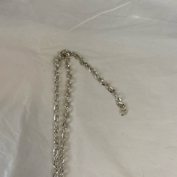 Crystal Dollar Sign Necklace Stainless Steel - Picture 6 of 7